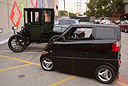 Clooney Leno Tango Baker parked EV's