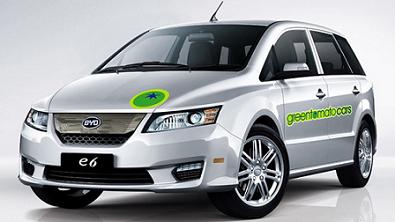 Green Tomato Cars BYD e6 x 50 to London