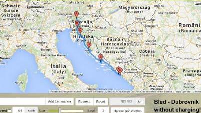 Map Mazda5 Metron7 Range Record 736 km