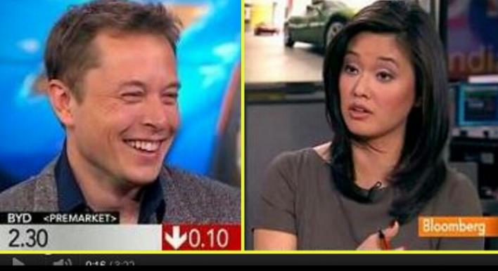 Musk Laughs at BYD e6 on Bloomberg  TV Hu