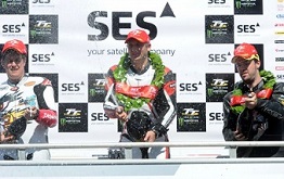 Podium TT Zero 2013 McGuinness Champagne