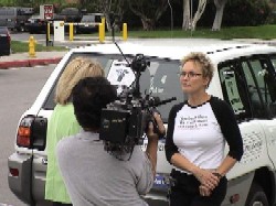 DontCrush.com protest against destruction of Toyota RAV4 EV